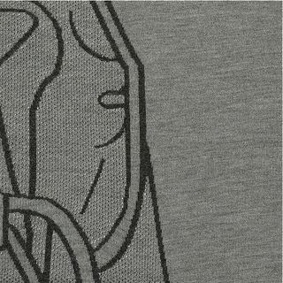 Herms爱马仕男士围巾镂孔Tete-a-Tete图案山羊绒和真丝混纺围巾时尚保暖   H733046T 浅蓝 30 x 180厘米