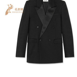 Saint Laurent Paris/圣罗兰2021新款男士YSL时尚双排扣晚礼服 黑色 50