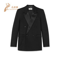 Saint Laurent Paris/圣罗兰2021新款男士YSL时尚双排扣晚礼服 黑色 54