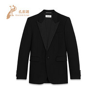 Saint Laurent Paris/圣罗兰2021新款男士YSL时尚单排扣羊毛外套 黑色 54