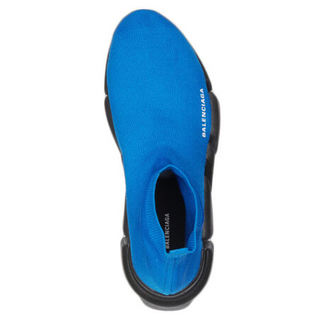 Balenciaga巴黎世家男鞋SPEED2.0运动鞋蓝色袜子设计高性能3D针织面料侧面印有徽标时 44