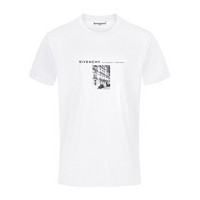 Givenchy纪梵希男装短袖T恤2021年新款奢侈品纯棉圆领白色针织t恤时尚休闲  BM711Y3002-100 白色 XL