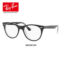 RayBan雷朋光学镜架男女款时尚复古近视镜框0RX2185VF 2034透明底黑色镜框尺寸52 折射率1.74（850度以上）