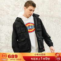 Dickies夹克 夹克男 SS21 拉链连帽夹克 功能性多口袋 工装外套 帽可收纳 可调节抽绳 DK008871 卡其色 S