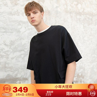 DickiesT恤 SS21春夏多口袋袖T恤 男式T恤 夏季新品休闲棉短Tee DK008740 黑色 XXL