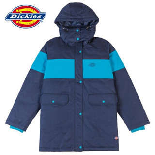 Dickies  秋冬潮牌新印花拼接撞色休闲外套羽绒服男女款 DK006701 海军蓝 XS