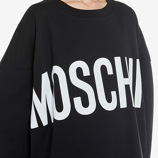 MOSCHINO/莫斯奇诺 20秋冬 女士徽标微喇针织连衣裙 A0409552620A （038、白色1001）