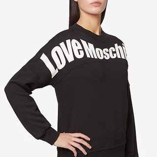 Love Moschino/莫斯奇诺 20秋冬 女士扭曲徽标Fekoa运动衫 W641901M405520A（038、黑色0C74）