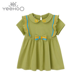 英氏女宝宝夏季新款OS亲子系列儿童裙子 YRLCJ20308A01 80cm