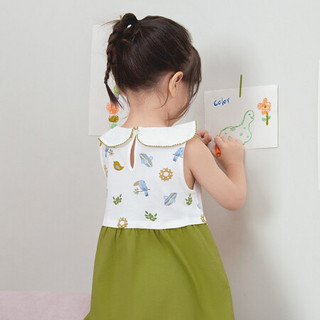 英氏女宝宝夏季新款OS亲子系列儿童裙子 YRLCJ20309A01 80cm