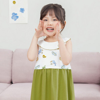 英氏女宝宝夏季新款OS亲子系列儿童裙子 YRLCJ20309A01 90cm