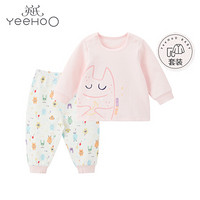 英氏儿童衣服婴儿套装太空满印蓝套装可爱童趣新款 粉色精灵款YLNKJ00039A01 150cm（建议7-9岁）