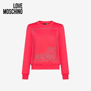 Love Moschino/莫斯奇诺 20秋冬 女士方框徽标运动衫 W630216M405520A （040、红色0O47）