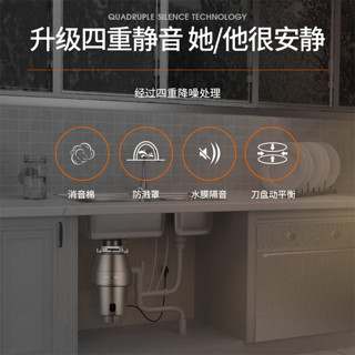 九阳CY01家用厨房食物垃圾处理器全自动水槽厨余粉碎机无线CY02