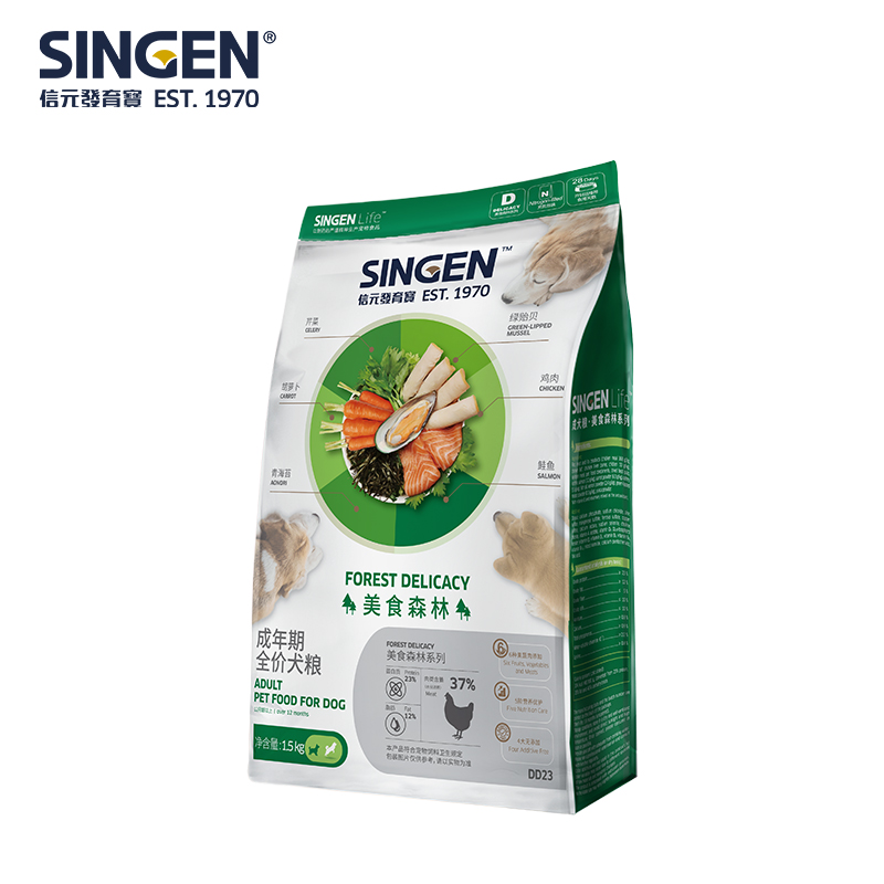 信元發育寶 信元发育宝美食森林成犬粮泰迪比熊通用全犬种狗粮 1.5kg DD23