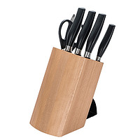慕厨 刀具套装厨房不锈钢家用菜刀菜板厨具全套切菜水果刀组合6件JA-BK6.
