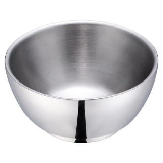 慕厨304不锈钢碗家用吃饭儿童宝宝小碗双层防烫单个饭碗宝宝铁碗mfw12