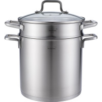 Momscook 慕厨 多用途意粉锅 9L 不锈钢色 JA2422GL+LY24YFL