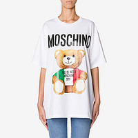 MOSCHINO/莫斯奇诺 21春夏 女士ITALIAN泰迪熊T恤 ZPV0721 2040 1555  （XL、黑色1555）