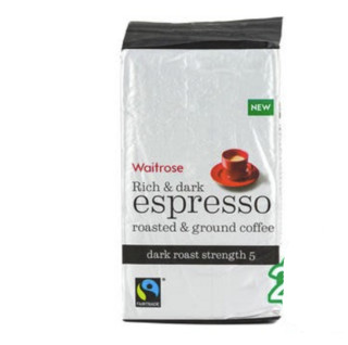 waitrose 维特罗斯 深度烘焙 意式浓缩咖啡粉 250g*2袋