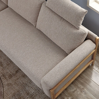 全友家居 可拆洗布艺沙发 现代简约布艺沙发客厅家具 可移动头枕102516 A款布艺沙发(3+转) 反向