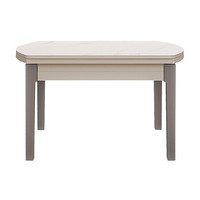 QuanU 全友 家居 意式简奢餐桌 多功能可折叠圆桌 岩板台面餐桌670102