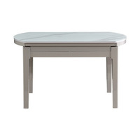 全友家居 餐桌 现代简约多功能餐桌 钢化玻璃台面 可折叠圆桌670102-1功能餐桌A(1.3米)