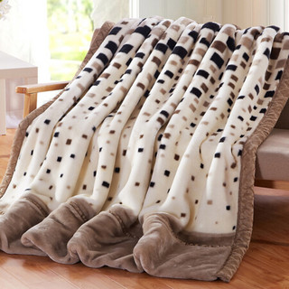 南极人NanJiren 毛毯 加厚拉舍尔毛毯 保暖双人秋冬厚毯子被子空调毯冬季盖被盖毯 150*200cm
