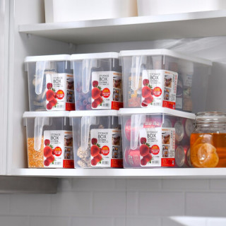 百露冰箱保鲜盒收纳盒食品储物盒杂粮收纳箱厨房收纳筐收纳用品超值2个装 白色盖 报价价格评测怎么样 什么值得买