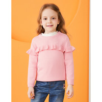 安奈儿童装女童圆领毛衣打底衫冬装新款 TG944417  安娜粉 90cm