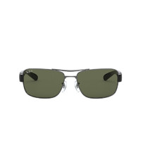 Ray-Ban 雷朋 太阳镜墨镜方形复古偏光驾驶司机镜运动眼镜0RB3522可定制送男友 004/9A枪色镜框绿色镜片 尺寸64