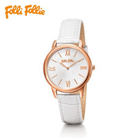 FolliFollie芙丽圣诞节礼物腕表编织表带石英手表女防水 WF15R032SPW WF15R032SPW-WHITE