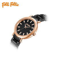 Folli Follie芙丽圣诞节礼物新款陶瓷表带石英手表防水简约WF17R028 WF17R028BSK-XX