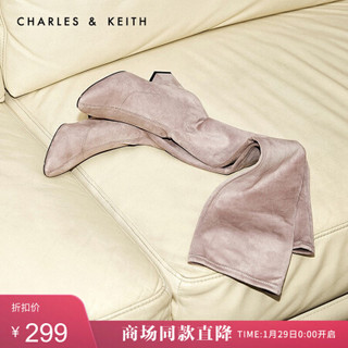 CHARLES＆KEITH2021春季CK1-90360340女士简约高跟过膝长靴 Taupe灰褐色 38