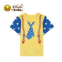 B.duck Baby系列 小黄鸭童装小宝宝短袖t恤夏装新款男女孩半袖上衣 黄色 100cm