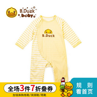 B.duck Baby系列 小黄鸭童装新生儿连体衣纯棉宝宝爬服 BYF1185120 嫩黄 73cm