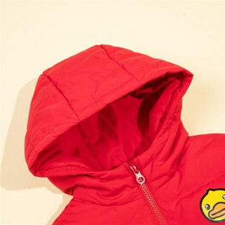 B.duck小黄鸭童装儿童羽绒服冬季新款男童冬装宝宝加厚外套潮 经典红 120cm