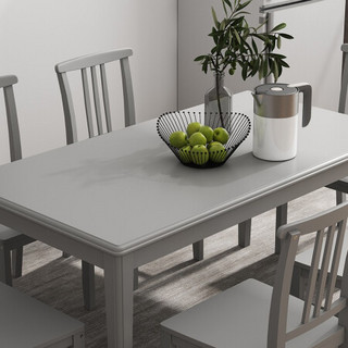 A家家具 日式餐桌椅北欧餐厅简约餐椅组合家用百搭餐桌 Q011 1.2米浅灰色 单餐桌
