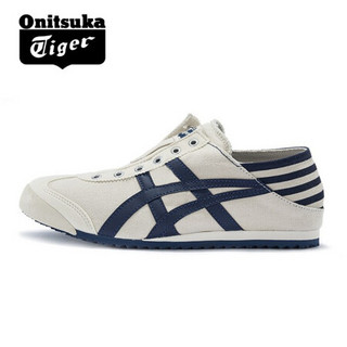 OnitsukaTiger/鬼塚虎官方休闲鞋MEXICO PARATY TH342N帆布懒人鞋 米白色/藏青色 44