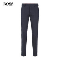 HUGO BOSS 雨果博斯裤子男2020款早春时尚商务时尚弹力修身长裤50420957 402-深蓝色 46