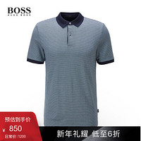 HUGO BOSS雨果博斯POLO衫男2020款秋季图案装饰棉质修身Polo衫 323-亮绿色 M