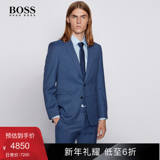 HUGO BOSS雨果博斯西服男2020款秋季商务休闲单排扣西服套装 417-海军蓝 54A