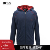 HUGO BOSS雨果博斯卫衣男2020款连帽休闲长袖家居服外套男50381879 460-泛蓝色 XL