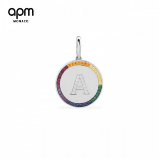 APM Monaco彩虹字母diy饰品配件 时尚个性设计感情侣银色扣牌 选择字母 字母P