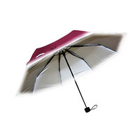 3M 雨伞 反光印花雨伞 折叠商务伞 三折伞 不透光 挡紫外线 不易生锈 yzlp 红色