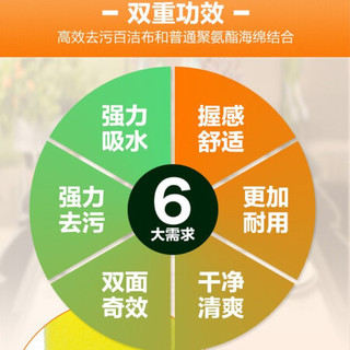 3M 百洁布  思高7401 海绵百洁布 酒店餐饮厨房  厨房抹布 酒店清洁 家用商用   yzlc 40片