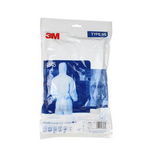 3M 防护服  白色带帽连体  防静电 防尘喷漆液体 防喷溅机械维修清洁 yzlp 4545 L