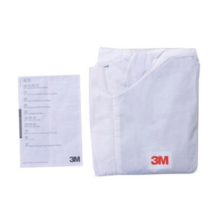 3M 4535防护服无尘服连体带帽防尘防静电服透气喷漆隔离工作防护服yzl 白色 L
