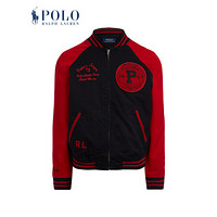 Ralph Lauren/拉夫劳伦男装 2020年冬季Polo老虎图案棒球夹克13077 001-黑红色 XL