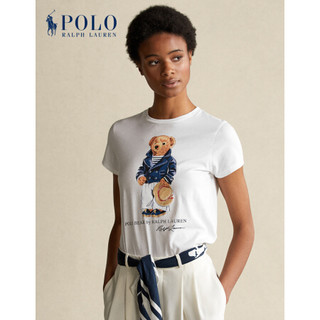 Ralph Lauren/拉夫劳伦女装 2021年春季海员Polo小熊棉质T恤22022 100-白色 M